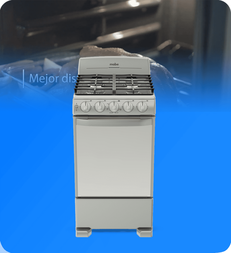 Estufa Mabe EM5043BFIS0 Gas 20" 4 Quemadores Encendido Electrico Color Plateado
