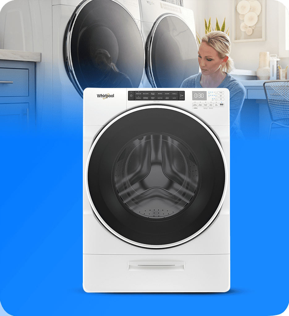 Lavadora Whirlpool Carga Frontal Alta Eficiencia HE 20Kg Con Dispensador Load&Go Color Blanco
