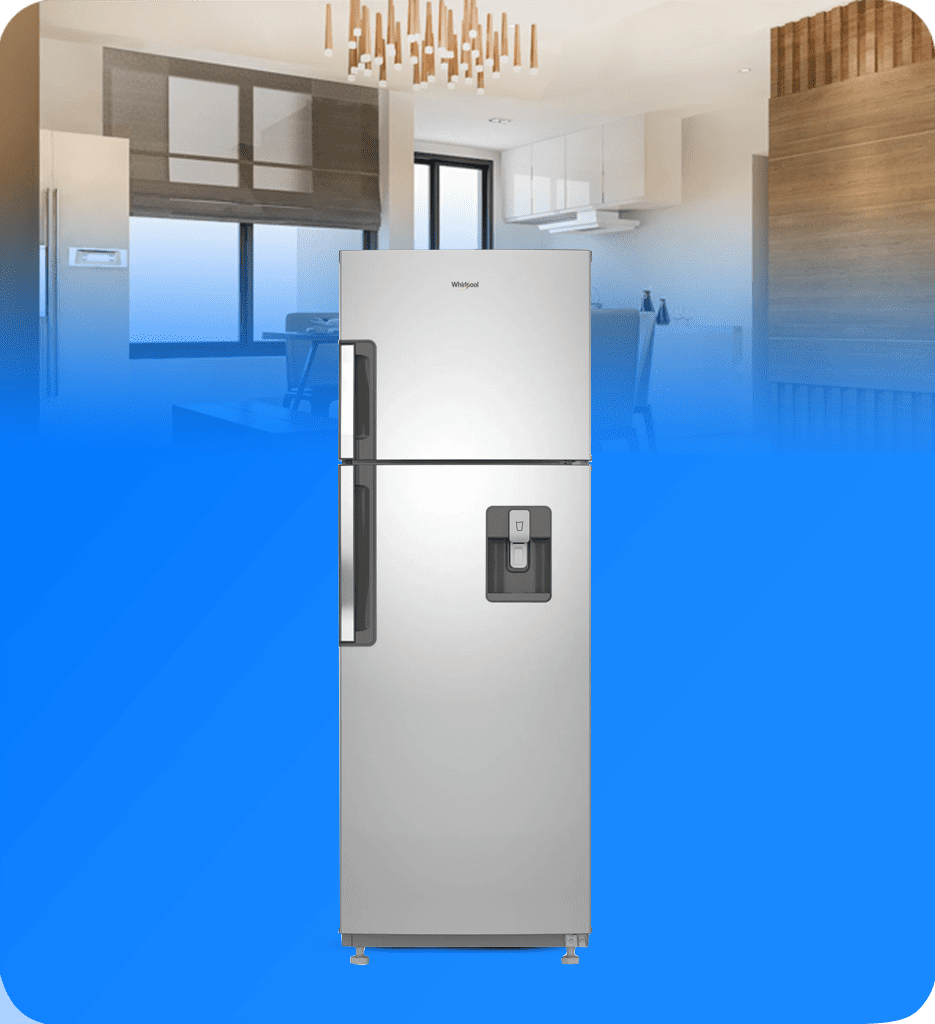 Refrigerador Whirlpool 305L Top Mount 11 Pies Cubicos Acero Inoxidable