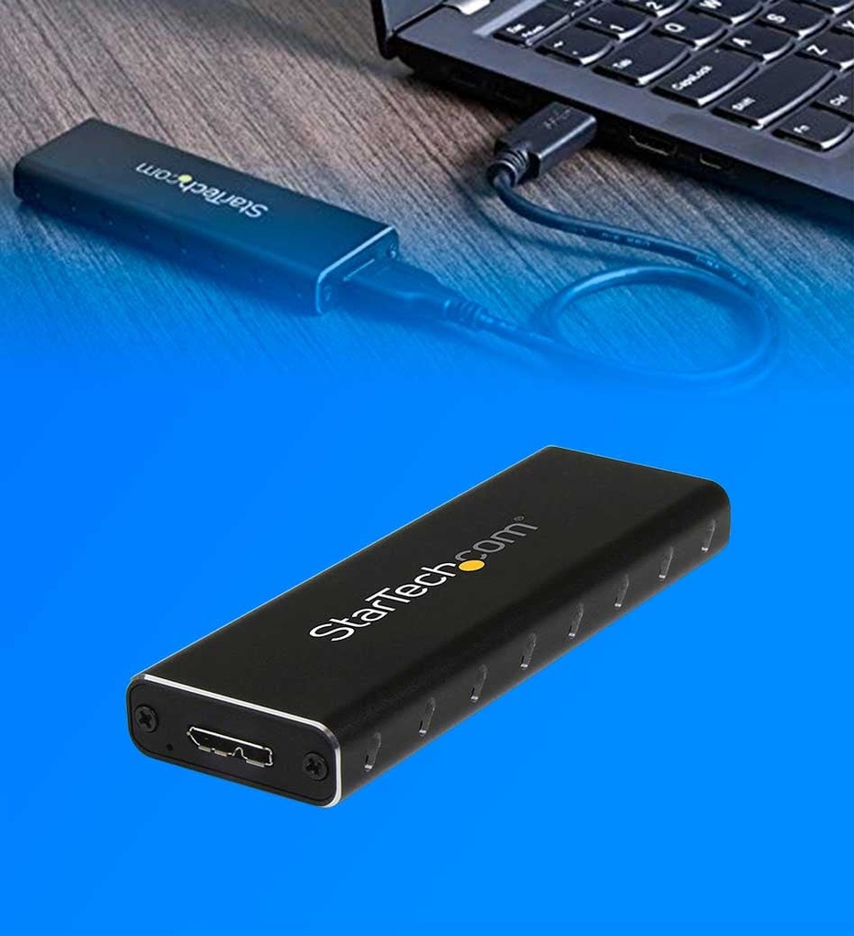 Adaptador StarTech.com SSD M.2 a USB 3.0 SuperSpeed UASP con Carcasa Protectora Conversor NGFF de Unidad SSD