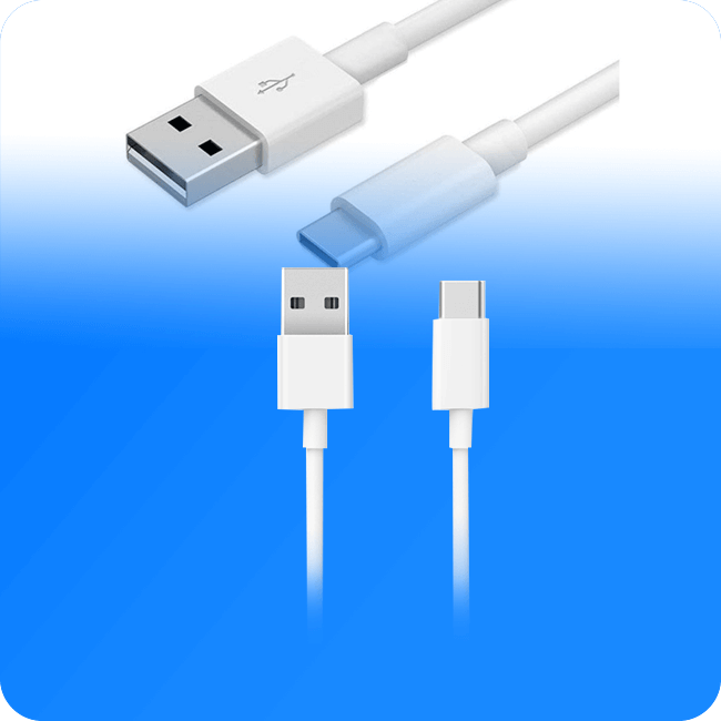 Cable Cargador Xiaomi USB a Tipo C 1 Metro Color Blanco