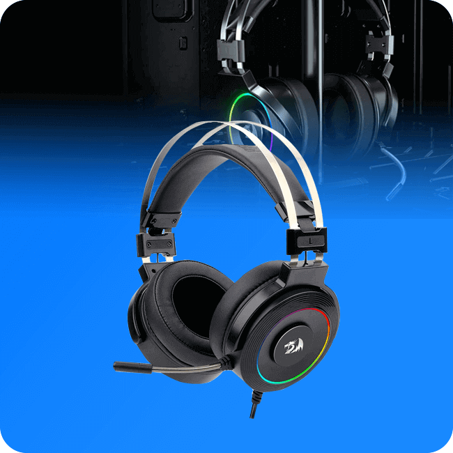Headset Gaming Redragon Lamia 2 H320 RGB USB Con Microfono Color Negro