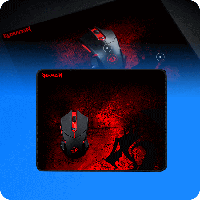 Combo Gaming Redragon M601 Mouse Inalambrico + Mouse Pad