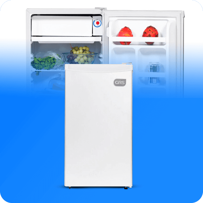 Refrigerador GRS GR100VCM Compacto con Freezer 100L Color Plateado