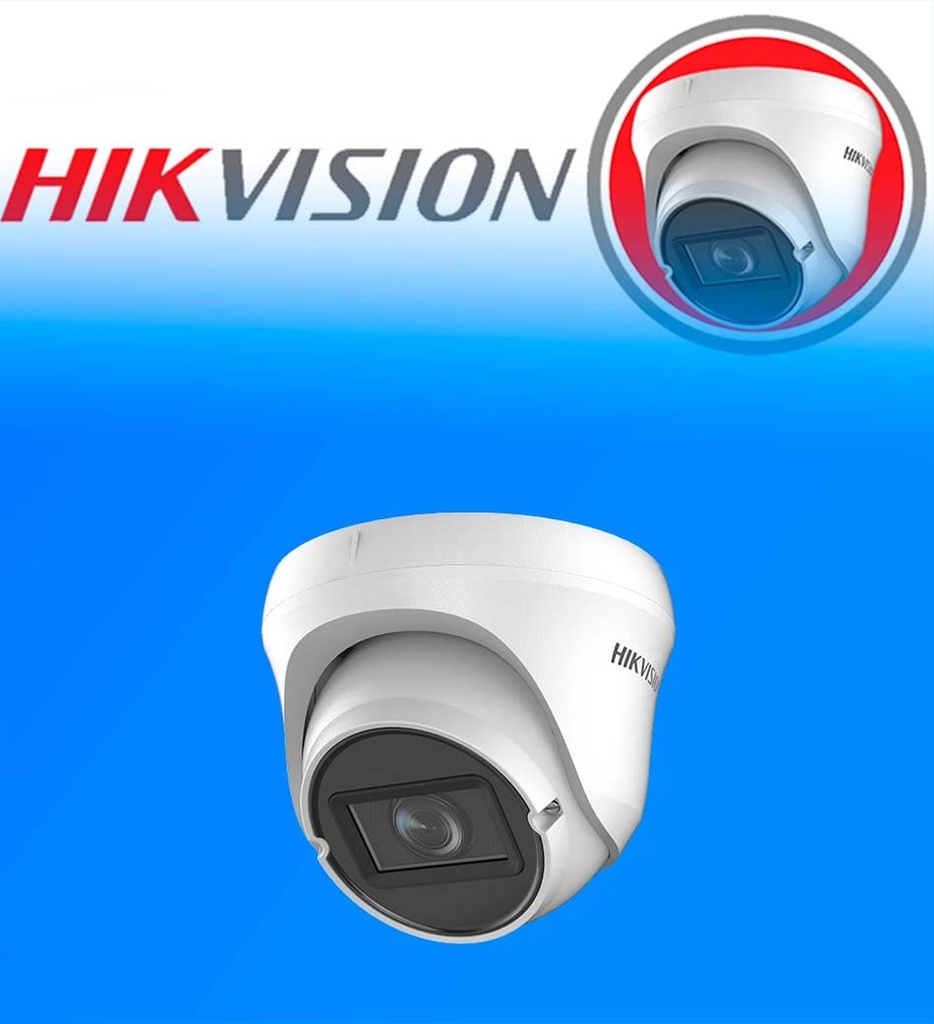 Camara Hikvision Torreta Turbo 2 MPX Varifocal 2.7-13mm IP67 Iluminacion 40 de IR 12V 4 Hibrido DS-2CE79D0T-VFIT3F