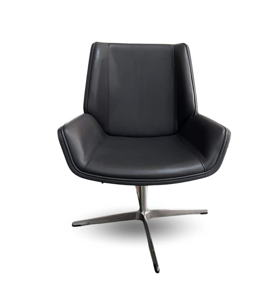 Silla de Cuerina M-006-D3-PU de Espera con respaldo Fija Color Gris