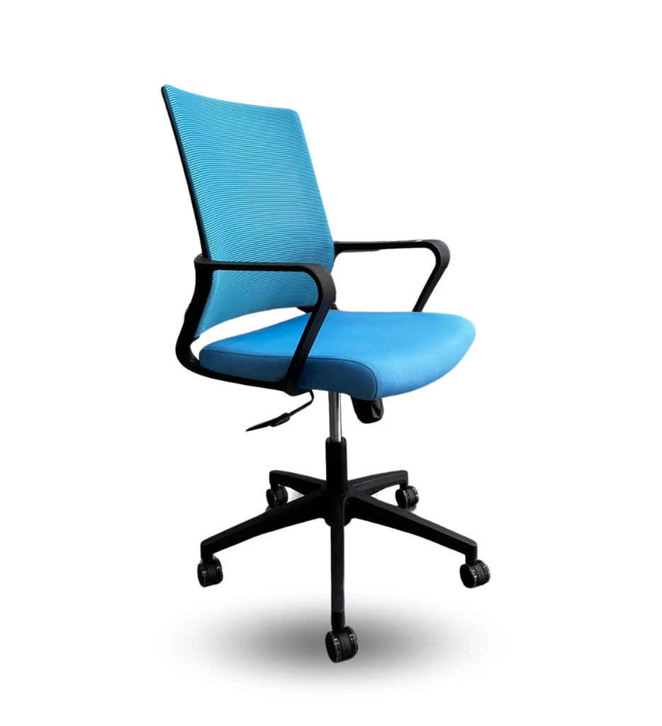 Silla de Oficina MG-WB-019-B1-BL MGK4001 De Mesh y Tela Con Respaldo Color Azul