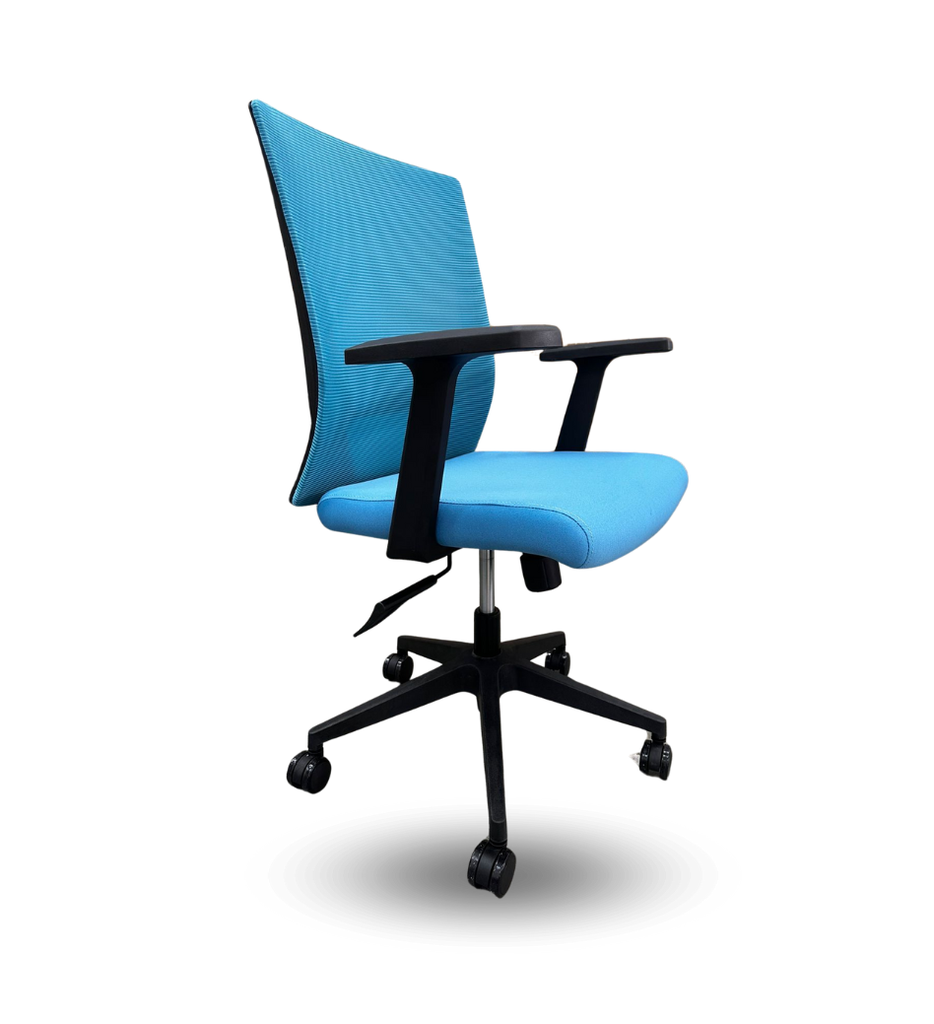 Silla de Oficina MG-WB-020-B1-BK MGK4001 De Tela Con Respaldo Color Celeste