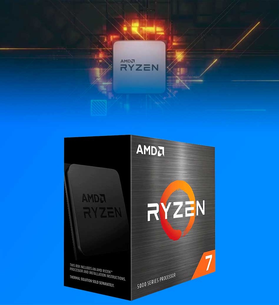 Procesador AMD Ryzen 7 5700X 4TH 3.4 Ghz 8N AM4 Sin Cooler 100-100000926WOF