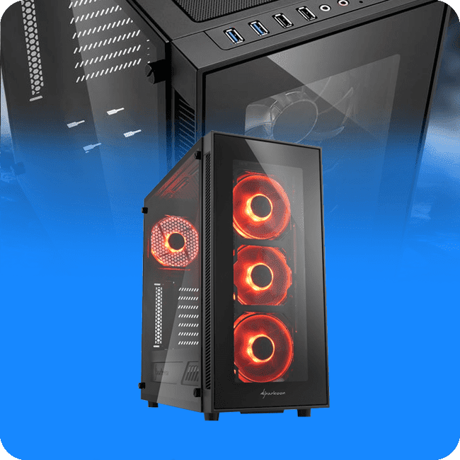Case Sharkoon Gamer TG5 Rojo 4044951020560