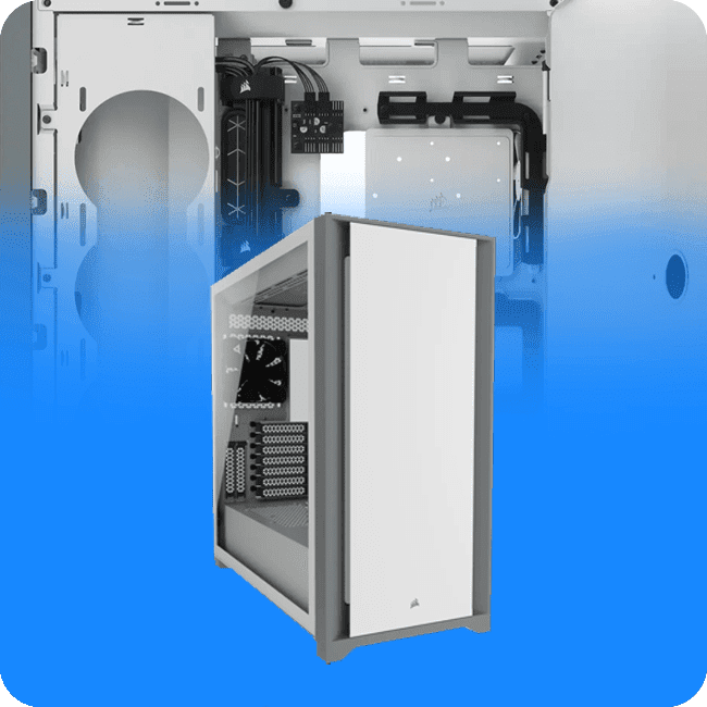 Case Gamer Corsair 5000D Vidrio Templado Media Torre ATX Blanco CC-9011209-WW