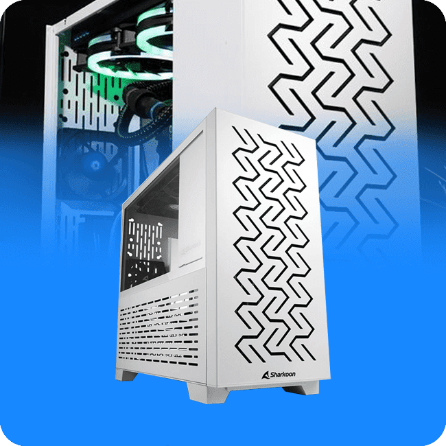 Case Sharkoon MS-Z1000 WH Matx Blanco 4044951035106
