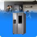 Refrigerador Samsung 2 Puertas SBS 22" Color Plateado Mate Con Dispensador