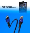 Cable Argom ARG-CB-0021BK Dura Form Micro USB a USB 2.0 Nylon Trenzado 1.8mts Color Azul