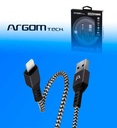 Cable Argom ARG-CB-0023BK Lightning a USB 2.0 Nylon Trenzado Color Negro Metalico