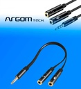 Cable Argom ARG-CB-0029 Adaptador 3.5mm Macho a Doble Hembra de 3.5mm