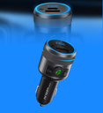 Conector Argom ARG-AC-0343BK Bluetooth Para Carro 2 puertos de Carga Rapida Mega Bajos