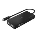 Belkin - Video adapter - USB-C (M) a HD-15 (VGA), DVI-I, HDMI, DisplayPort (H) - negro - compatibilidad con 4K