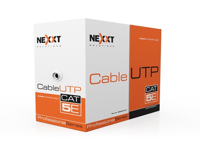 Nexxt Solutions Infrastructure - Bulk cable - UTP - 100 m - RJ-45 a  - Gray - Cat5e 4P CM 100m