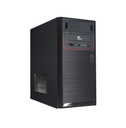 Xtech - Desktop - Micro ATX - All black - pc case 600W ps logo