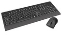 Klip Xtreme - Keyboard and mouse set - English - Wireless - USB - Black - water resistant