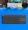 Logitech Wireless Touch Keyboard K400 Plus - Teclado - con panel táctil - inalámbrico - 2.4 GHz - negro