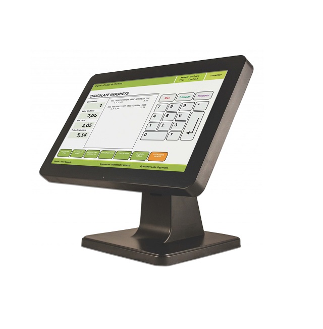 Bematech LE1015W-J - LCD monitor - 15.6" - Black - Touchscreen