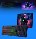 Combo Gaming Teclado y Mouse Pad Xtech XTK-535S Hasha Español