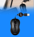 Mouse Argom ARG-MS-0008BK Optico UBS Retractil 1000 DPI Color Negro