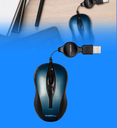 Mouse Argom ARG-MS-0008BL Optico UBS Retractil 1000 DPI Color Azul