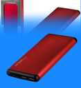 Cargador Portatil Argom ARG-PB-1150RD S12 Delgado de Aluminio 12000 MAH Entrada Doble Micro USB / T Color Rojo