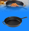 Sarten Tipo Skillet PI0030SHFN Picca Ferro 30" cm Hierro Fundido Color Negro