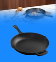 Sarten Tipo Skillet Picca Ferro 26" cm Hierro Fundido Color Negro