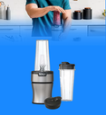 Licuadora Personal Ninja BN301 Nutri-Blender Plus 900W 2 Vasos de 20 Onzas Color Plateado