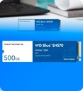 Unidad Solido Interno Western Digital SN570 WDS500G3BOC 500GB Blue M.2 2280 NVMe