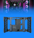 Case Cooler Master MasterFrame 700 MCF-MF700-KGNN-S00 Vidrio Templado Panoramico Compatible con VESA Color Negro