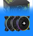 Ventilador Eagle Warrior Hurricane FCF12241001C RGB 500mm ARGB X3 LED 12VDC 1000 RPM 120*120*25mm 5V