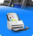 Epson - Escáner a color DS-530 II - Duplex una pasada 35ppm/70ipm - ADF 50pag - 600dpi, Resolución 1,200dpi - Gramaje 27g/m2-413g/m2 - TWAIN, ISIS - 4,000pag x día/200,000 ciclos - USB 3.0 - Windows, MAC - 2 años