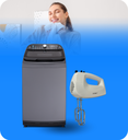 Lavadora Indurama LRI-19DGR Automatica 19KG Tapa de Vidrio Tecnologia Anti-Enredo Color Gris + Batidora de Mano Sankey HM-750