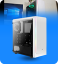 Case Gamer AeroCool 2210-23110080 Rift Media Torre RGB LED Vidrio Templado Color Blanco