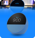 Bocina Inteligente Amazon Echo Spot con Reloj y Despertador Color Azul Verdoso
