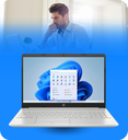 Laptop HP 15-DW2658CI Core i5-1035G1 256GB SSD 8GB RAM 15.6" 1920x1080 Touchscreen  WIN10 Home Color Plateado Seminueva