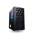 Case Gaming Eagle Warrior CG06AKRA001C Micro ATX Frontal con ABS + Mesh Hinge sin Tornillos Vidrio Templado con RGB Color Negro