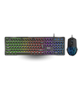Combo Gaming de Teclado y Mouse RGB KM-GX3 Genius  Alambrico USB Español Color Negro
