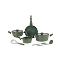 Bateria de Cocina Chef Chef Eureka CC0010BCV 10 Piezas Color Verde Olivo