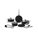 Bateria de Cocina Chef Chef Montana CC0012BTN 12 Piezas Color Negro Mate