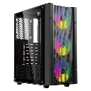 Case Gaming Eagle Warrior CG14ALRA001C Torre Media con 3 Abanicos Panel de Vidrio Lateral Color Negro