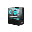 Case Gaming RGB Eagle Warrior CG01Q8RA003C Ventiladores 3 de 120mm Vidrio Templado Color Negro