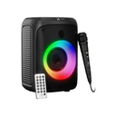 Mini Bocina Xtech XTS-661 Portatil con Microfono y Control Remoto Luces LED Color Negro