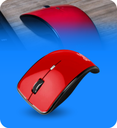 MOUSE KMO-375RD DIESTRO Y ZURDO OPTICO 2.4GHZ  ROJO KLIP XTREME